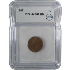 1907 Indian Head Cent MS 62 BN ICG Penny Uncirculated SKU:I22942 picture