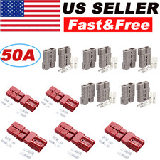 10 x Battery Connectors Disconnect Power 50A 600V 6AWG For Anderson Style Plug picture