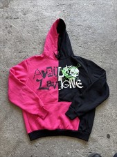 Avril Lavigne Greatest Hits Tour Hoodie Split Pink Black SMALL Merch Hoodie Rare picture