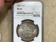 1883 O Morgan Silver Dollar NGC MS 64 *Retired Dealer* Nice, Toned picture