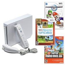 Authentic Wii Console White + Pick Games, Controllers & Cords + US Seller picture