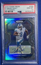 2020 Prizm D'Andre Swift Auto Silver RC #358 PSA 10 GEM MINT Cert #52753379 picture