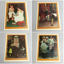 Norman Rockwell Paintings & Article - 1977 Saturday Evening Post - 4 Page Set picture