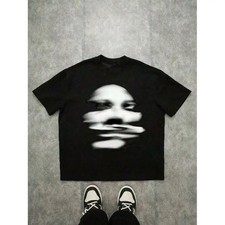 Blurred Silhouette Graphic Boys Casual Short?Sleeve Summer Everyday Cotton T?Shi picture