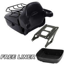 King Trunk Mount Rack Pad Fit For Harley Touring Street Road Glide 2014-25 Black picture