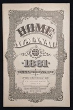 1881 Illustrated HOME ALMANAC Home Insurance Company GOSHEN N.Y. *MINT CONDITION picture
