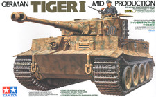TAMIYA 35194 1:35 German Tiger I Tank Mid Production Plastic Model Kit picture