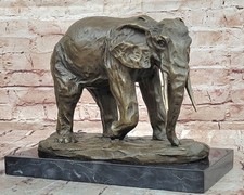 Museum Quality Milo Bronze Elephant Sculpture Hand Made Home Office Decor picture