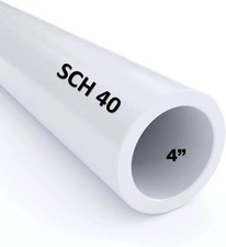 VENTRAL Schedule 40 PVC Pipe 4 Inch (4.5 OD), White, Cut Lengths for Plumbing, picture