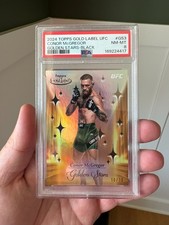 Conor McGregor Golden Stars Black /10 - 2024 Topps Gold Label UFC #GS-3 PSA 8 picture