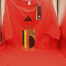 Adidas Belgium FA1895 Active Top Short Sleeve Size M Jersey 26Lx19W picture