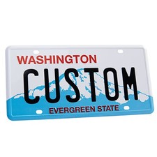 Personalized Washington State License Plate - Embossed Metal & Custom Lettering picture