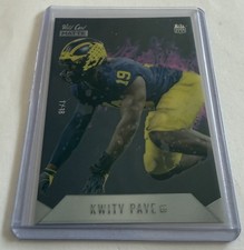 2021 Wild Card MATTE - Rookie Heat Kwity Paye #MRHR-21 Black-Purple Flames 1/18 picture