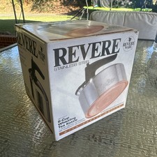RARE 1992 Revere Ware Copper Bottom Whistling Tea Kettle 6 Cups NEW in Box  picture