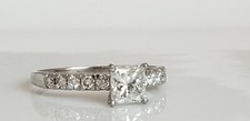 Wow 14k Engagement Diamonds Ring 0.94 Carat~EGL Cert Radiant Cut + .35 Ct Rounds picture