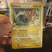 Pokemon TCG Kabutops (Delta Species) 9/110 EX Holon Phantoms Holo Rare 100 HP picture