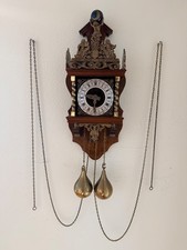 VINTAGE DUTCH ZAANSE WARMINK WALL clock** 8 DAY, good condition and works picture