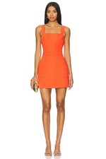 New Amanda Uprichard Vibrant Mandarin Square-Neck Mini Dress S & M available  picture