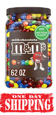 M&M’S Milk Chocolate Candy 62 oz Bulk Jar – Pantry Snack picture