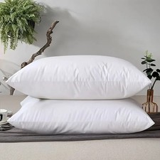 1/2/4Pack Luxury Goose Down Pillow Queen Size Feather Pillow Insert Soft Support picture