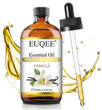 EUQEE Vanilla Essential Oil 118 ml Premium Vanilla Oil with Glass Dropper, Great picture