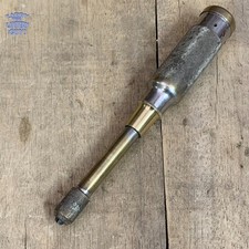Vintage Goodell-Pratt Company Tool Smiths Push Drill Brass And Wood 1915 Pat. picture