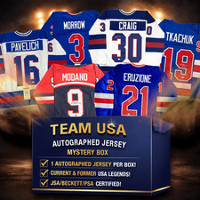 Autographed/Signed USA Hockey Jersey Mystery Box with PSA JSA or BAS COA picture