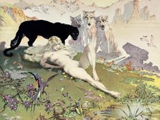 VINTAGE 1970s FRANK FRAZETTA GOLDEN GIRL PRINT NUMBERED SIGNED AS IS picture