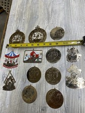Vintage 1987 Brass Christmas Ornaments picture