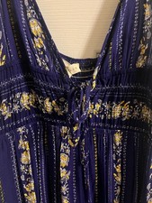 Promesa Blue Spaghetti Strap Maxi Dress with Keyhole Design, Size L picture