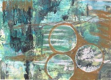 Original Abstract Painting 5x7