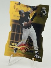 1997 Leaf Frank Thomas 107 Die-Cut Fractal Matrix Z-Axis 1/100 SSP GOLD picture