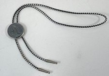 Vintage Key Date 1881 Morgan Silver Dollar BOLO TIE Necklace 90% Silver picture