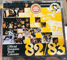 Rate VINTAGE 1982-83 Pittsburgh Penguins Calendar Lucky Strikes Again picture