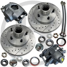 1973-1987 C10 Squarebody Front Disc Brake Rotors Calipers & Brakelines 5 Lug picture