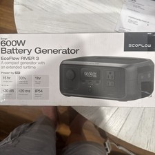 EcoFlow RIVER 3 500W Li-Ion Battery Generator LCD Portable Black picture