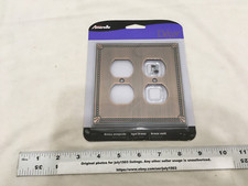 Amerelle Imperial Bead 2 Gang Duplex Metal Wall Plate - AGED BRONZE - 74DDDB sw picture