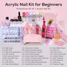 Acrylic Nail Kit for Beginners: Professional Acrylic Powder Set with Everything picture