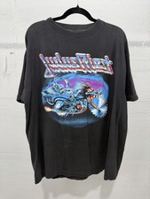 Vintage Judas Priest Shirt XL PAINKILLER World Tour 1991 Europe Dates Back picture