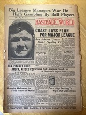 Rare 1928 BASEBALL WORLD NEWSPAPER ~  BABE RUTH ~ Perhaps Only Issue Online picture