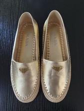 NIB Authentic Prada Triangle Logo Platino Espadrille 38 picture