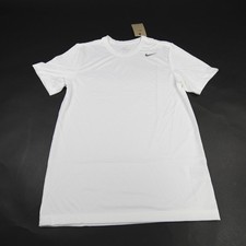  Nike Dri-Fit Short Sleeve Shirt Men's White New with Tags Multiple Sizes picture