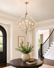 NEW SEALED Kichler Layan 43052PN 8-Light Polished Nickel Foyer Chandelier picture