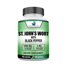 St. John’s Wort 1800mg Per Serving with Black Pepper Fruit Extract - 120 Capsule picture
