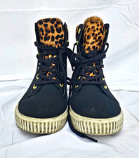 Timberland Skyla Bay Women’s 8 Black Leopard Calf Hair Nubuck Boots A2F1P picture