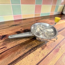 Vintage Moulin-Legumes #1 Food Mill Made in France Yellow Knob Kitchen Tool picture