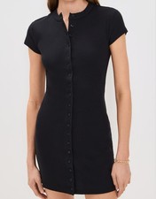 Reformation Raelynn Knit Dress Black Midi Women’s Size M NWT Casual Elegant picture