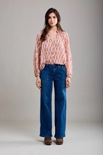 Toxik3 Women's High Waist Wide Leg Jeans - Mid Blue picture