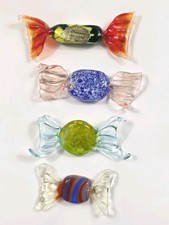 Vintage Murano Hand-Blown Art Glass Candies Venice Italy Gold Foil Label picture