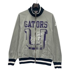 Florida Gators Team Nike Mens Track Jacket Full Zip Retro Logo Swoosh Gray M euc picture